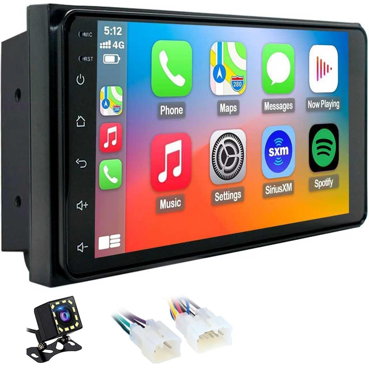 Central Multimídia QLED 8 Núcleos para Toyota 4Runner, Tundra e Sequoia (2003-2009) com CarPlay, Android Auto e Câmera Grátis