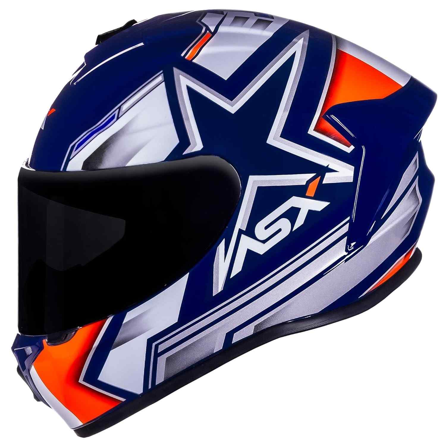 Capacete Masculino ASX Draken Pilot Azul e Vermelho - Estilo e Segurança para Sua Pilotagem