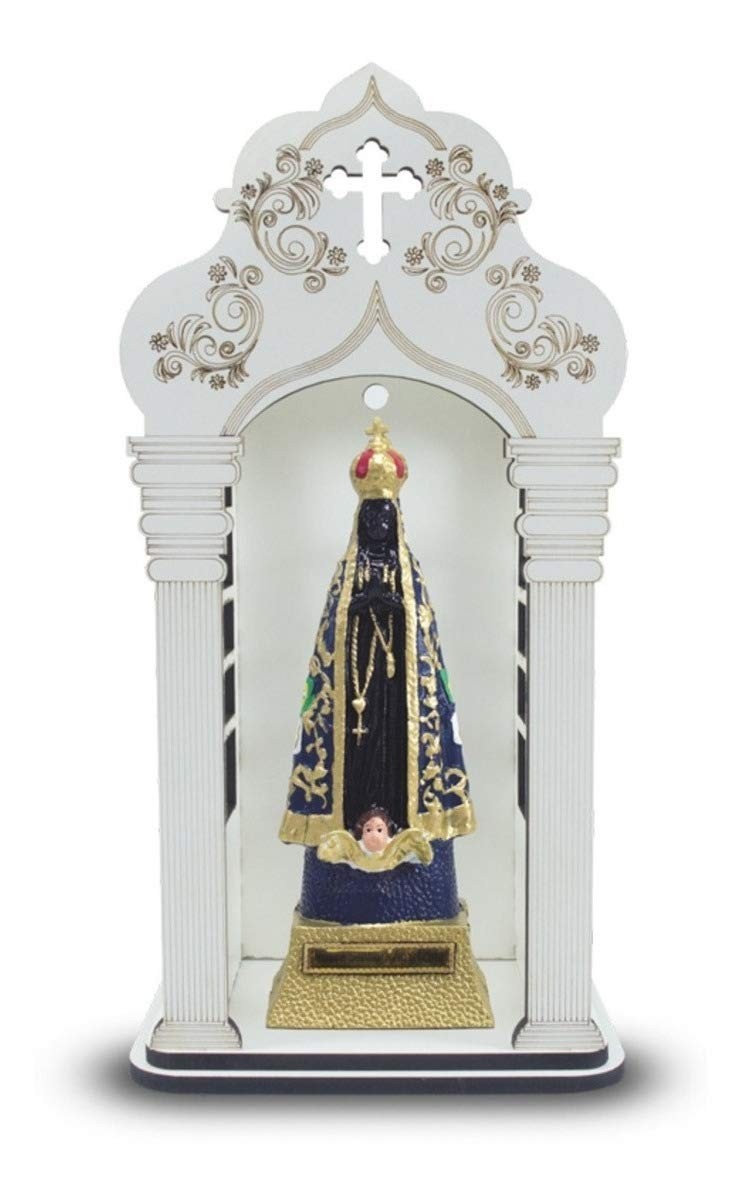 Capela Com Imagem Nossa Senhora Aparecida 21cm - Resistente e Inquebrável