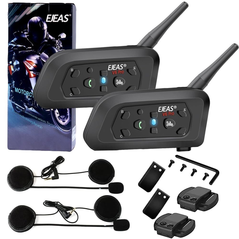 V6 Pro: Intercomunicador Bluetooth 5.1 para Moto - Conectividade e Segurança em Longas Distâncias