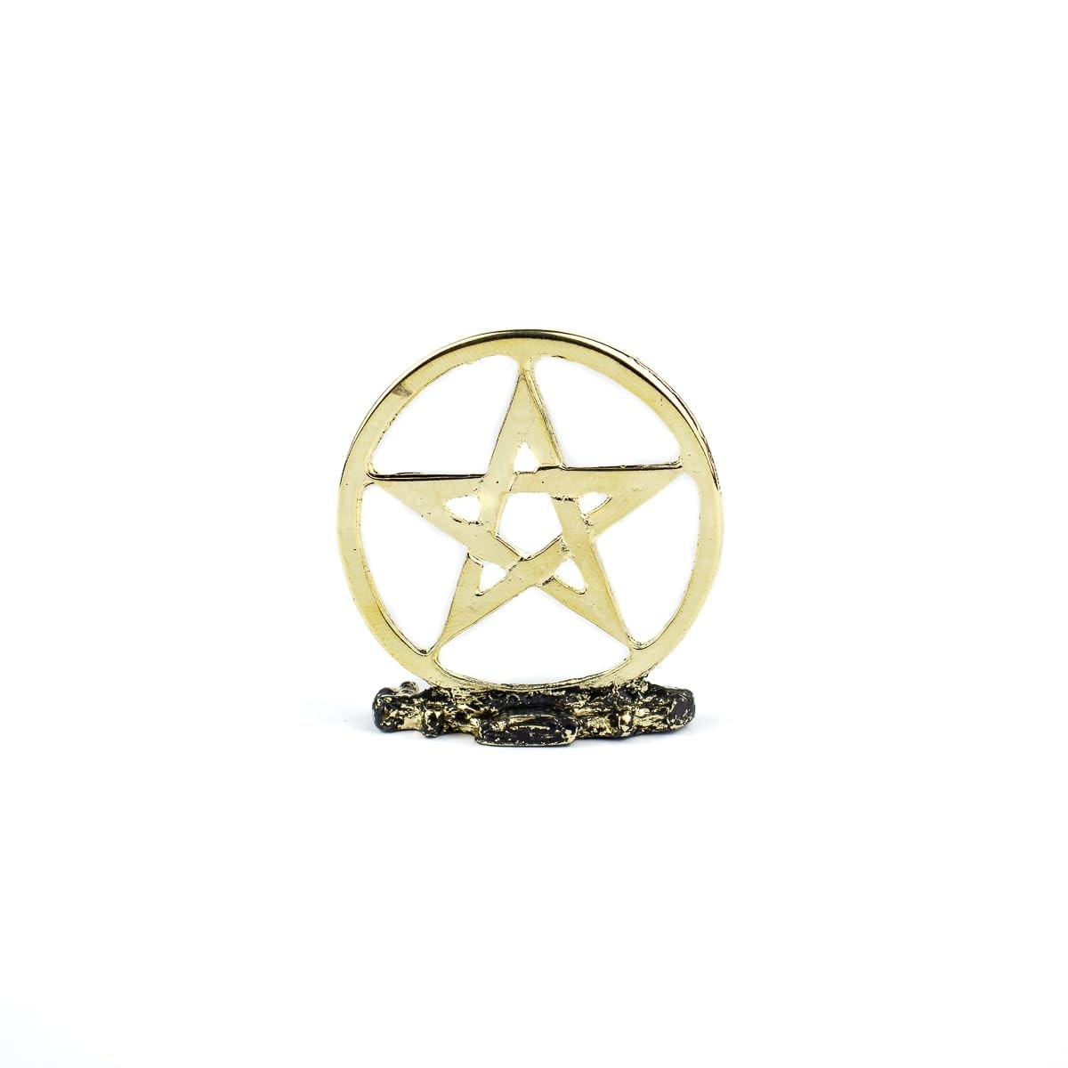 Escultura em Metal Buda Ganesha Parvati Shiva - Pentagrama Dourado Mesa 5cm