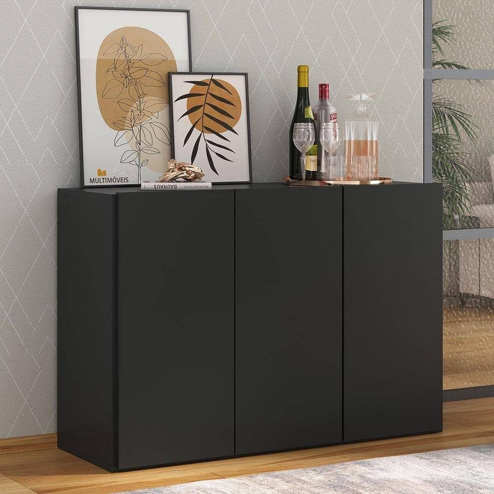 Aparador Buffet 3 Portas Veneza - Design Moderno e Espaço Inteligente