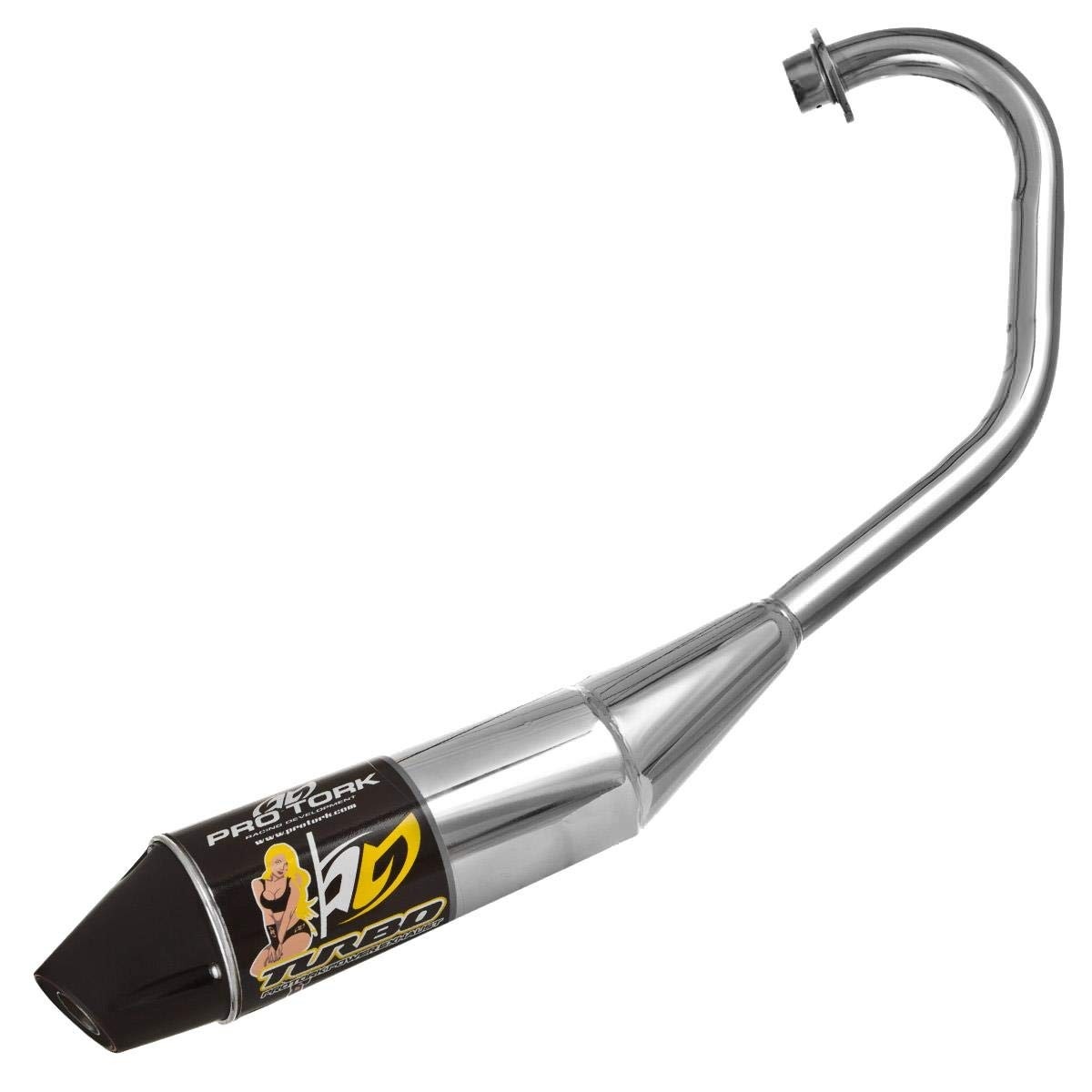 Ponteira Turbo Cromada para XTZ 150 Crosser: Ronco Agressivo e Design Esportivo
