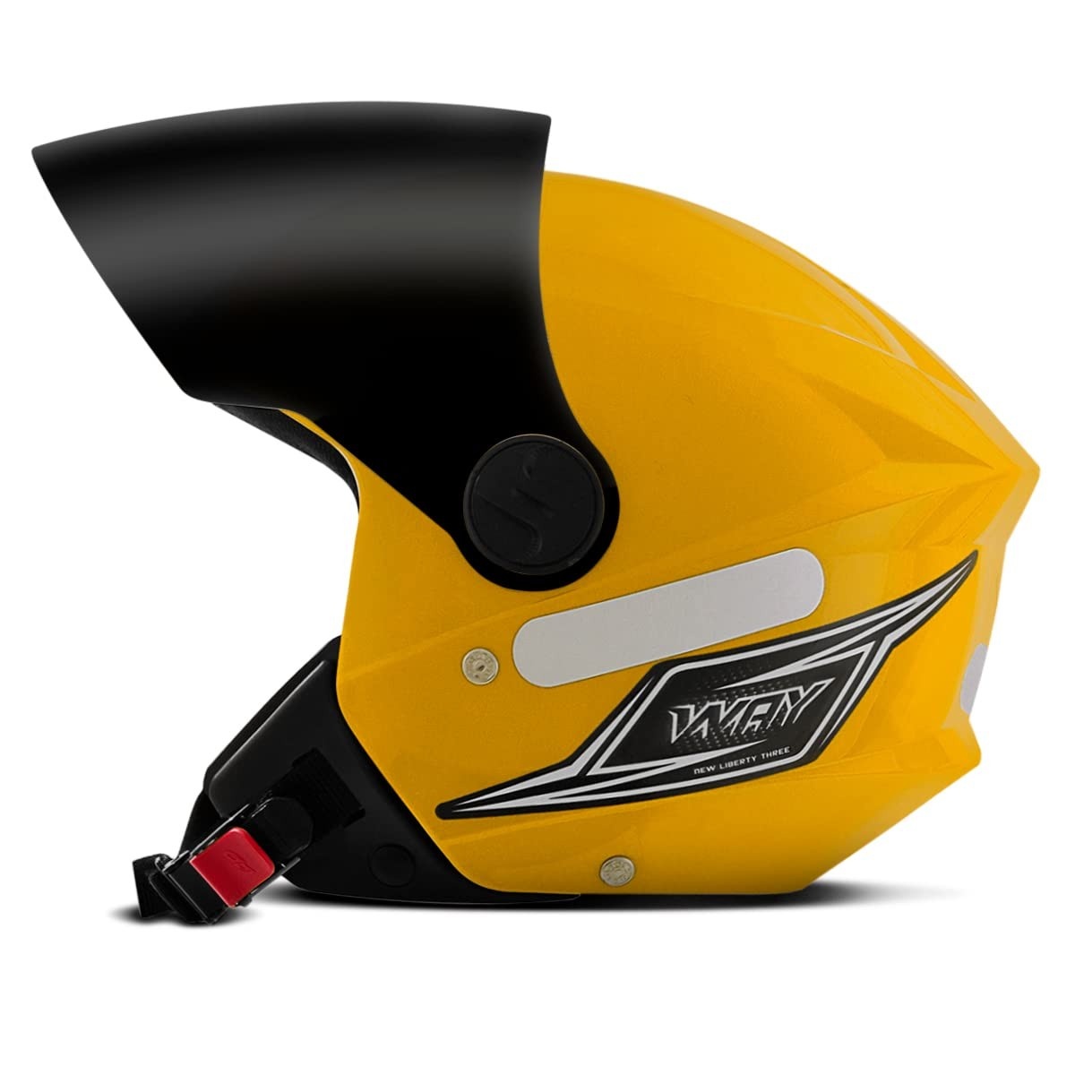 Capacete Aberto Mixs Way Amarelo Tam. 58 com Viseira Fumê - Segurança e Estilo para Você!