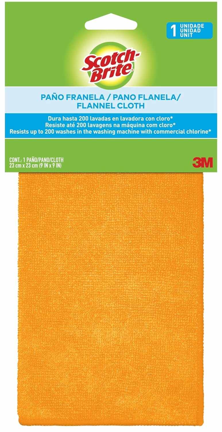 Scotch-Brite Super Pano Multiuso - Flanela de Limpeza Durável e Sem Fiapos - 1 Unidade