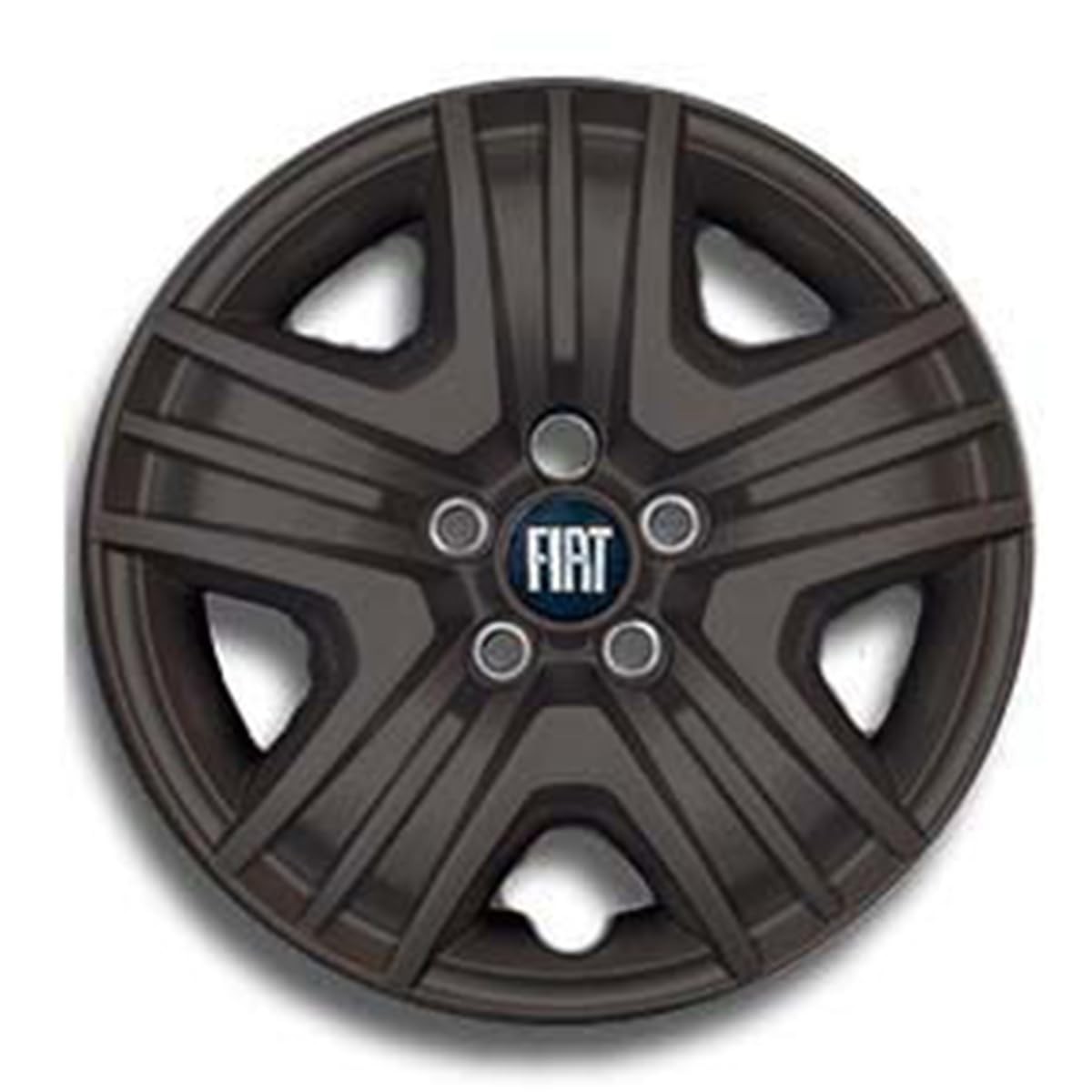 Calota Preta Premium Fiat Toro 2023: Emblema Alumínio Elegante (1 Peça)