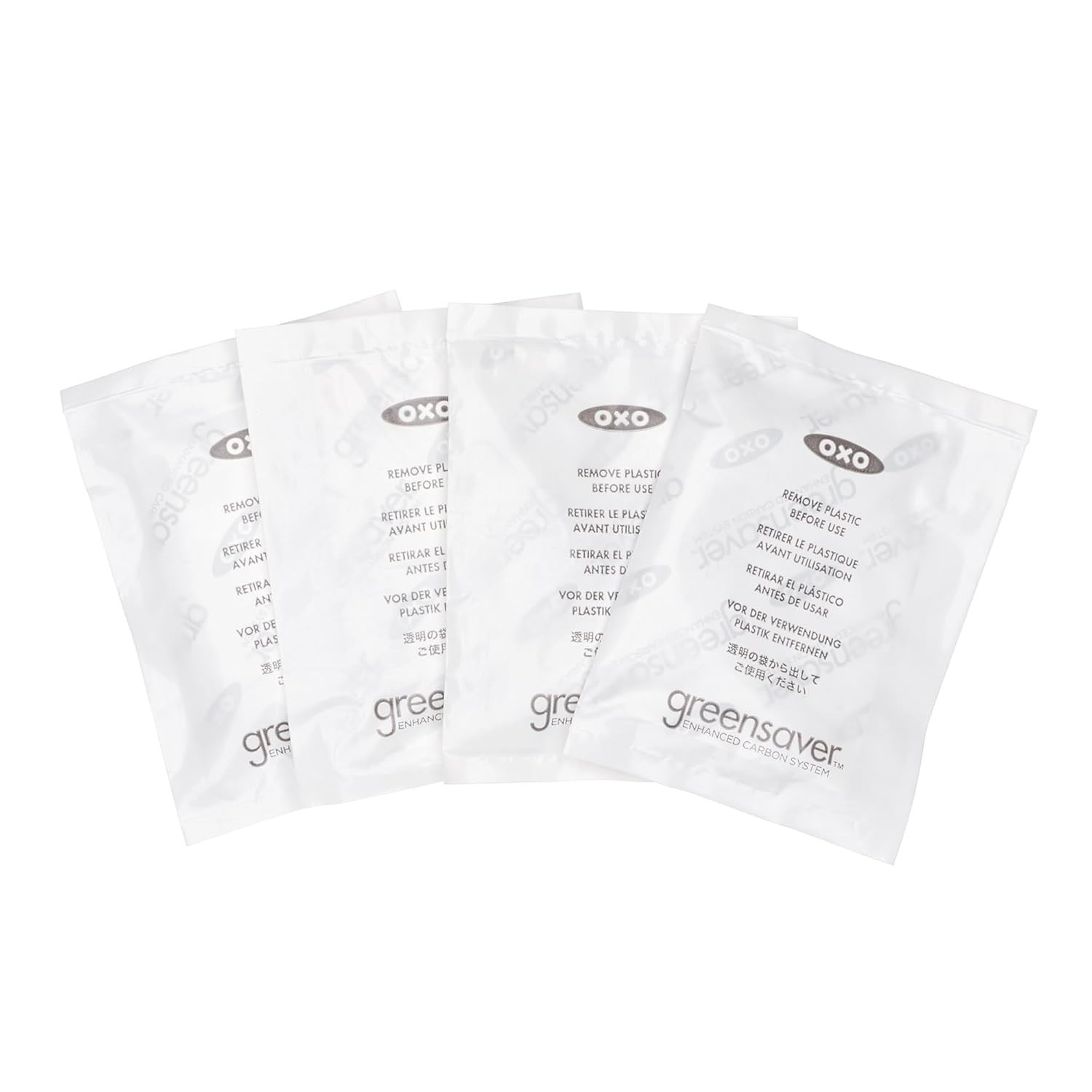 GreenSaver Refil Filtro de Carbono - 4 Sachês para Manter Frutas e Legumes Frescos por Mais Tempo