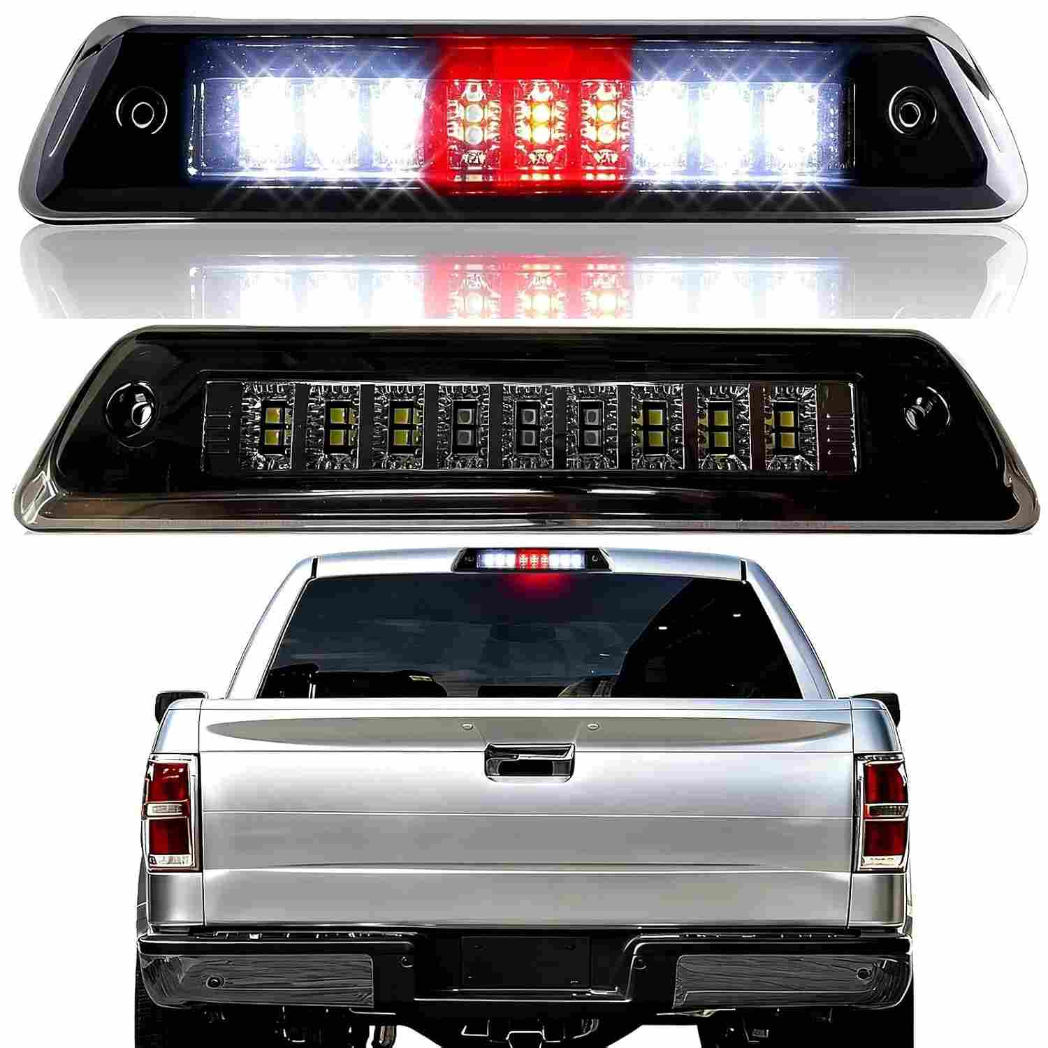 Luz de Freio LED 3ª Geração para Ford F150 2009-2014 e Lincoln Mark LT 2010-2014 - Branca e Vermelha com Junta