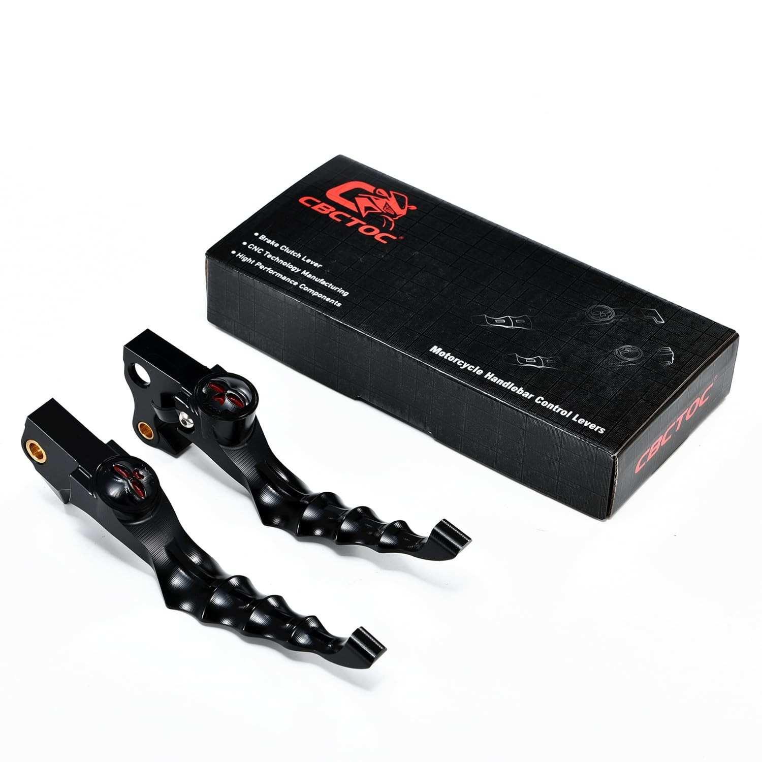Alavanca de Embreagem e Freio CBCTOC Crânio para Harley Sportster 883/1200 XL XR (Preta)