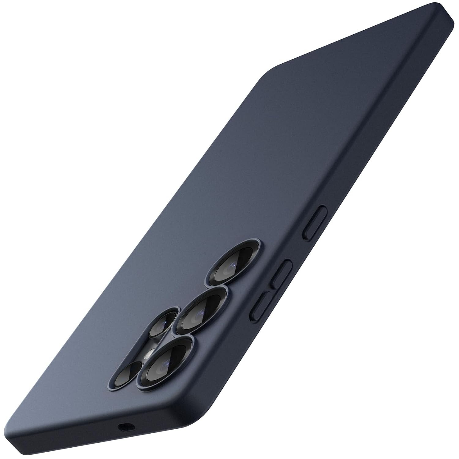 JETech Capa Slim Fit Azul Escuro para Samsung Galaxy S25 Ultra 5G: Proteção Total da Câmera e Design Fosco Elegante