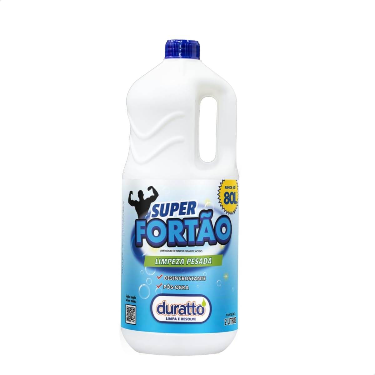 Duratto Super Fortão - Limpador Geral Pós Obra Concentrado 2L | Remove Incrustações com Alta Eficácia