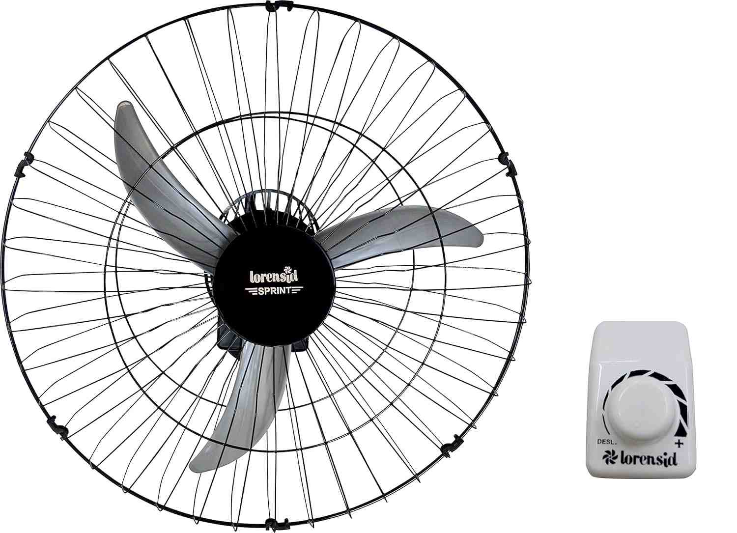 Ventilador de Parede Sprint 60cm Preto Bivolt - Grade de Aço Lorensid