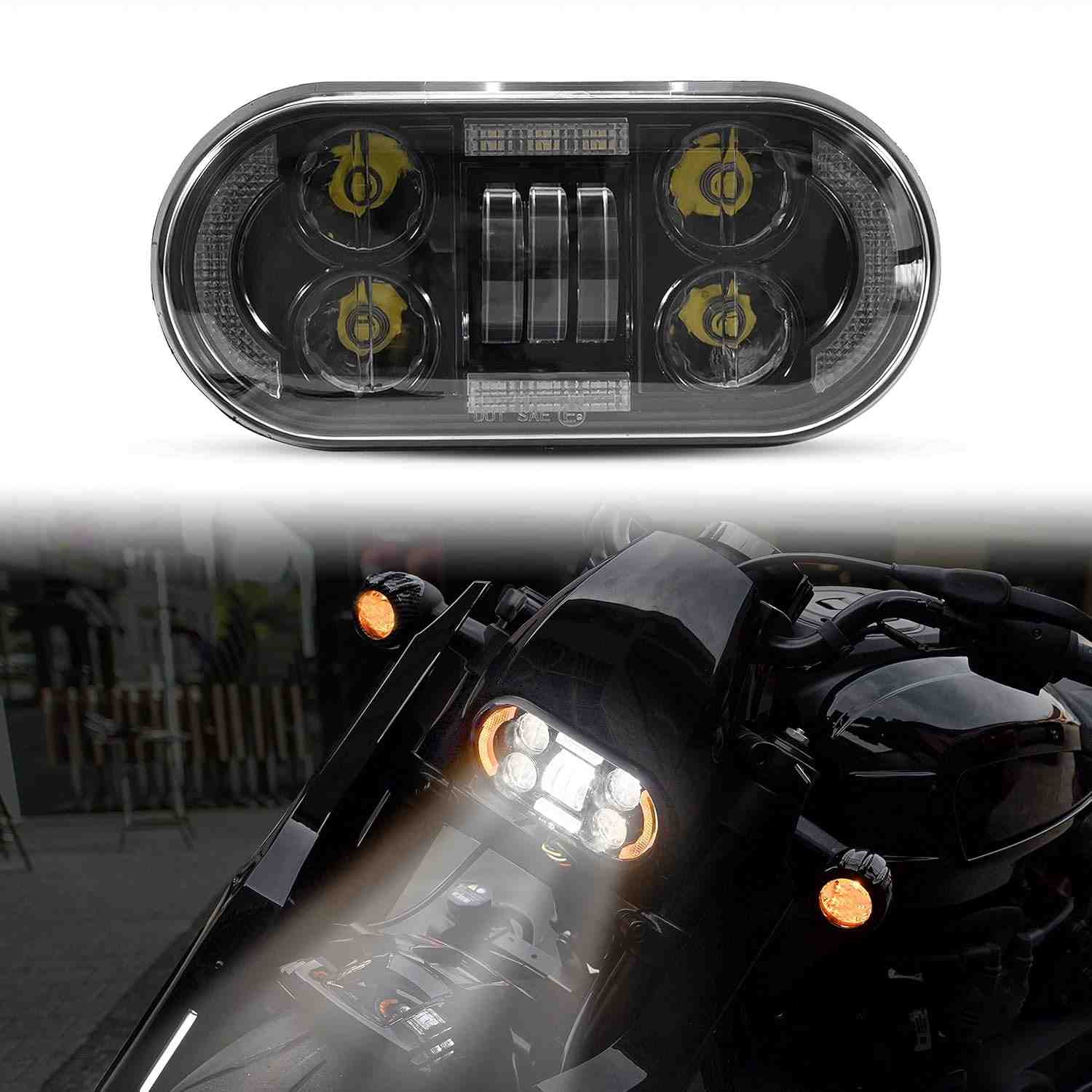 Farol de LED Premium para Harley Sportster S 1250 (21-23): Iluminação Avançada com DRL e Seta Âmbar