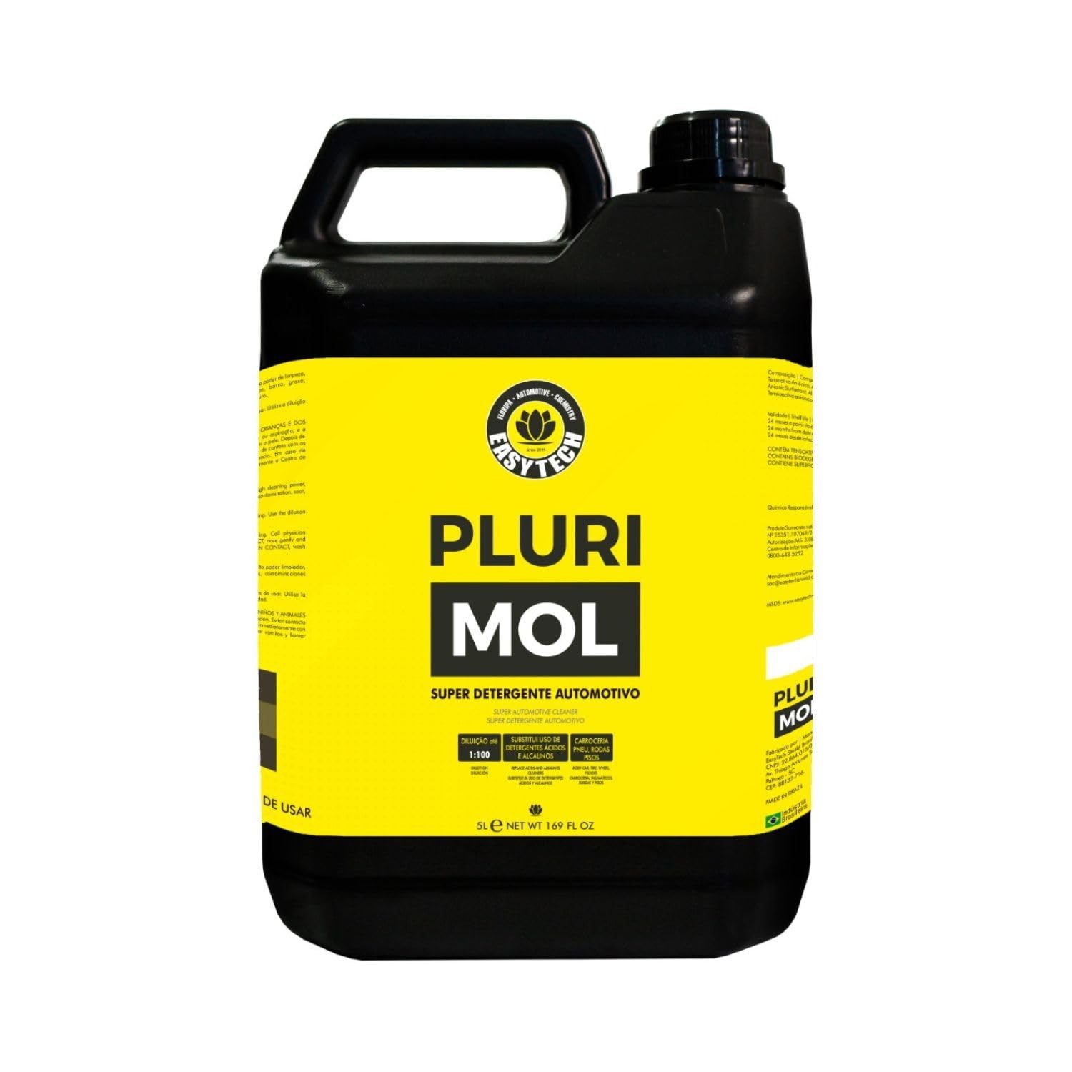 Super Detergente Automotivo Pluri Mol Easytech 5L: Limpeza Profunda e Brilho Impecável