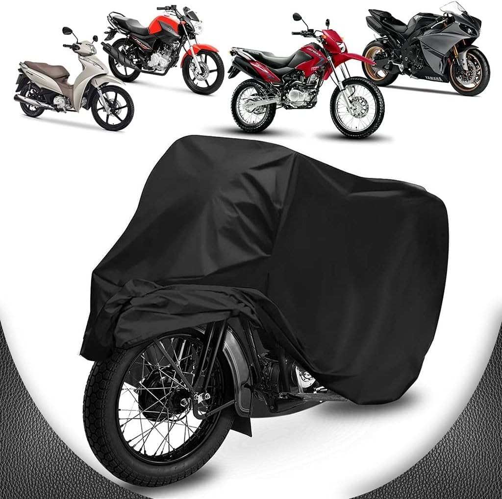 Capa de Moto Premium em Couro Impermeável: Proteção Total Anti-UV e Anti-Risco para Titan, Factor e Fazer (Tamanho M)