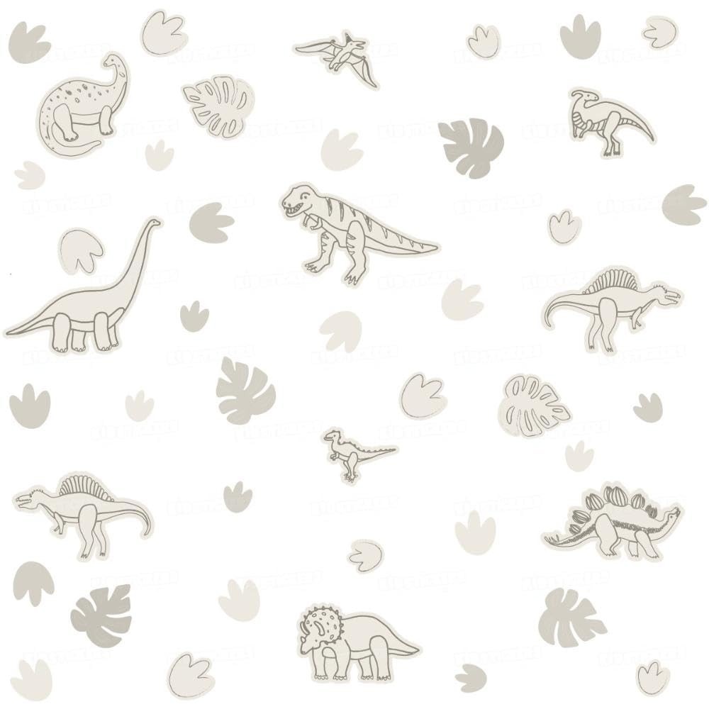Adesivo de Parede Dinossauro Infantil Lavável - Seguro, Fácil Aplicação e Decorativo para Quarto de Bebê