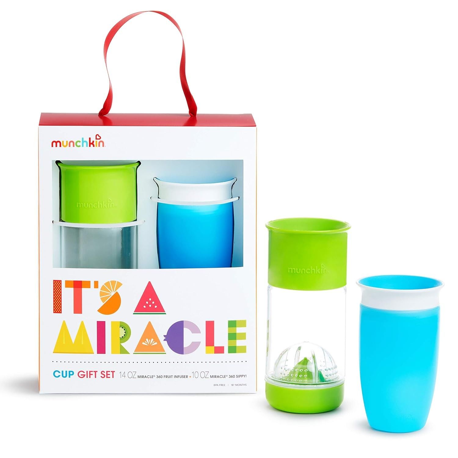 Munchkin It's a Miracle! Copos 360° com Infusor de Frutas - Azul/Verde