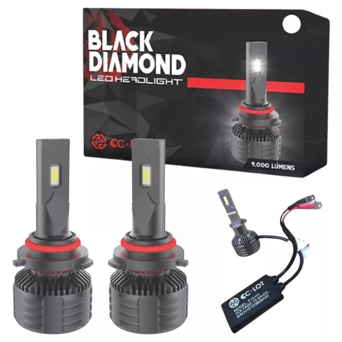 Kit Lâmpada Ultra LED CC-LOT Black Diamond H27 JR8: Iluminação Potente 9000 Lumens