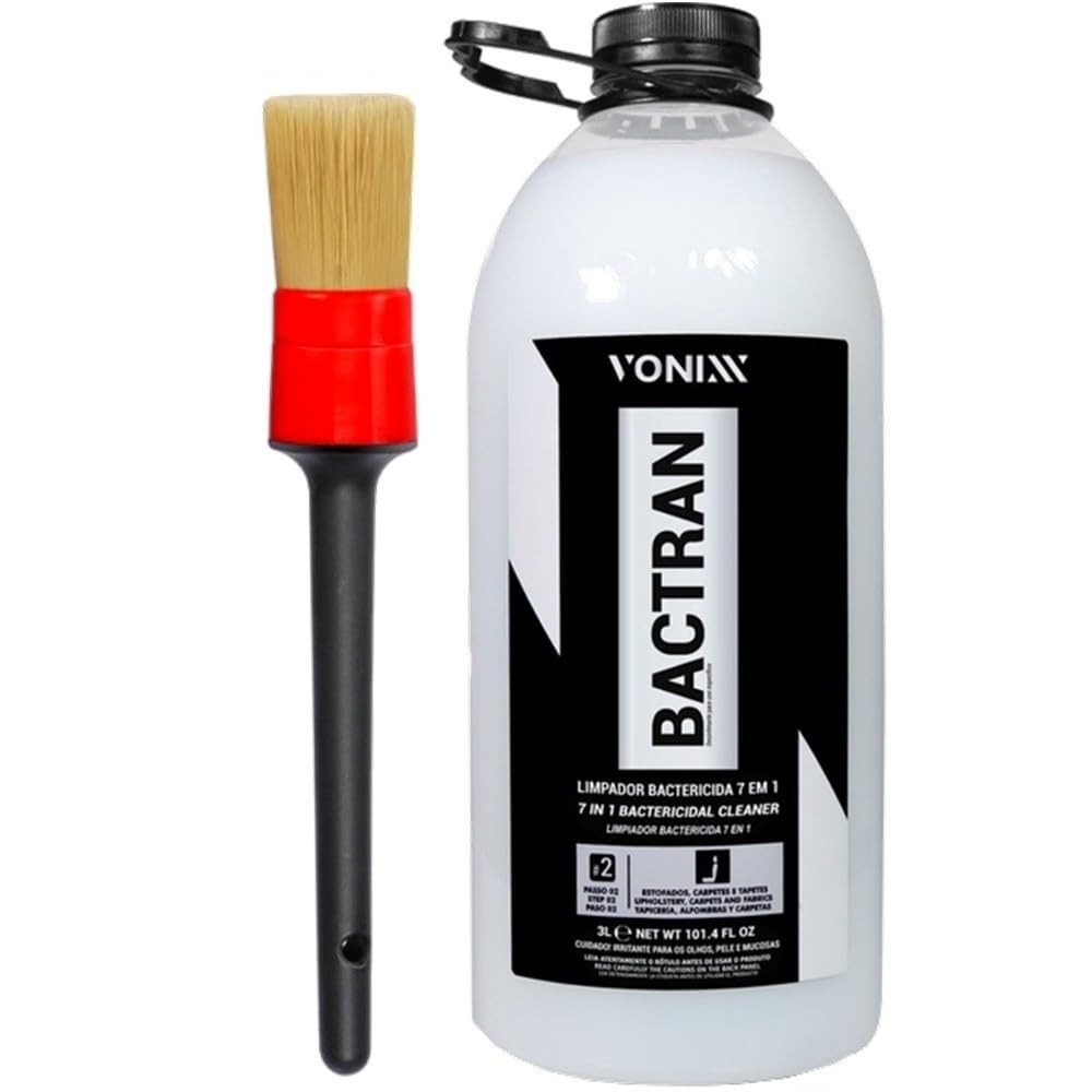 Kit Limpador Concentrado Bactran 3L Vonixx + Pincel Detalhamento Karbox