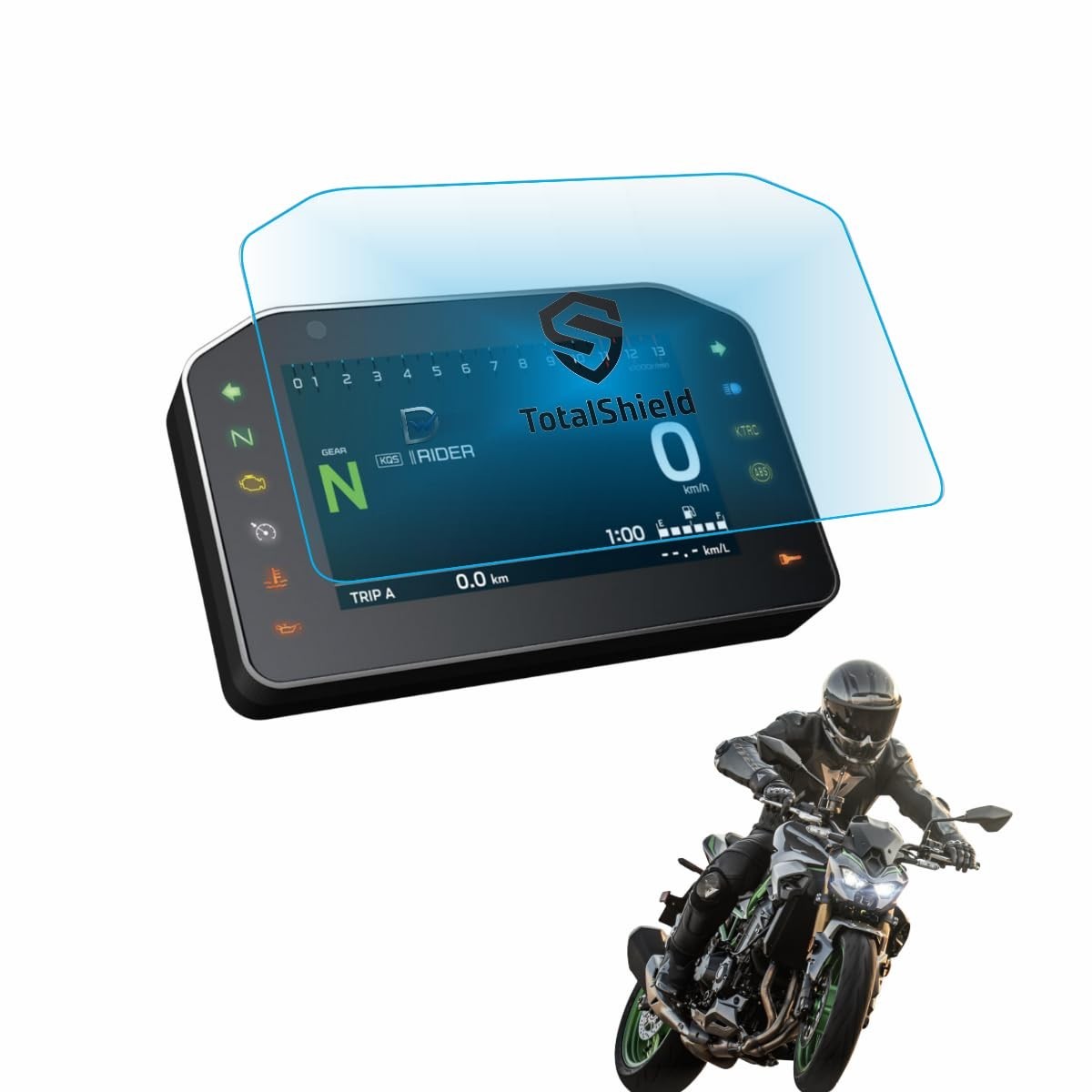 Película Protetora Painel Kawasaki Z900 (Standard/R Edition 2026) - Antirrisco e Anti-Impacto
