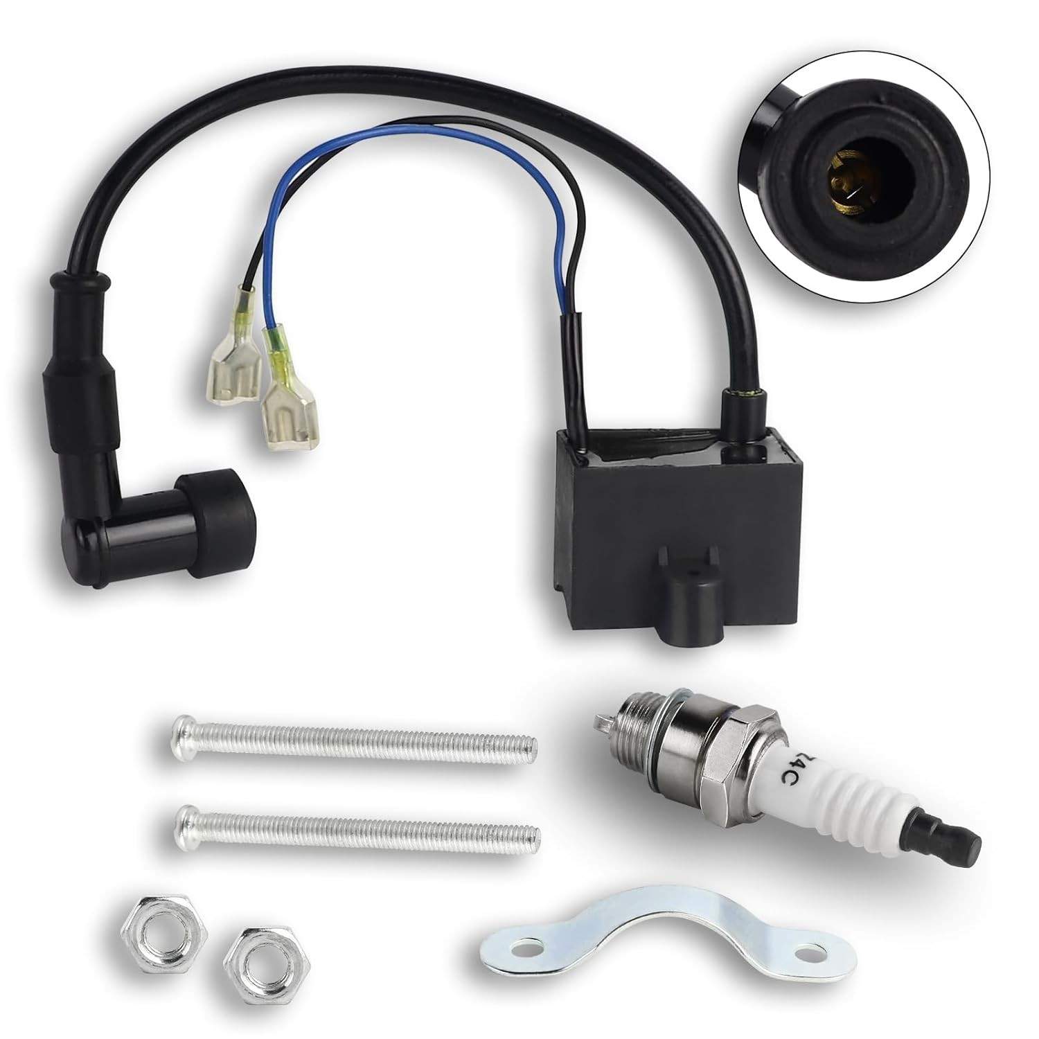 Kit Bobina de Ignição FLYPIG para Motores 49cc-80cc 2 Tempos - Potencialize Sua Moto!