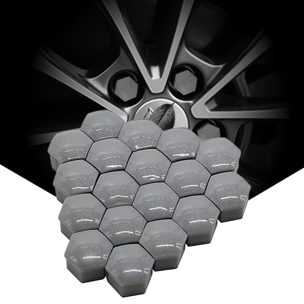 Kit 20 Protetores de Porca de Roda 19mm: Proteção e Estilo Cinza