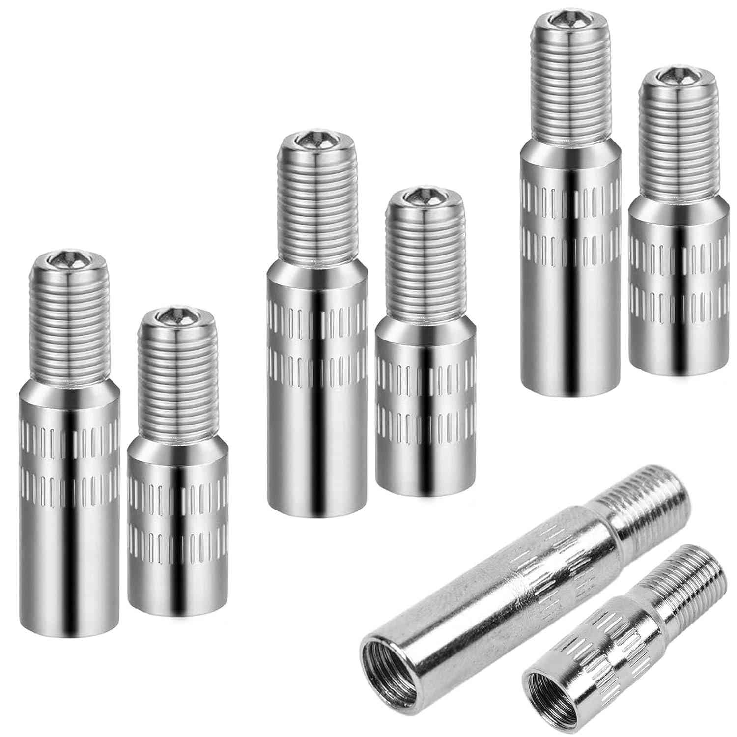 Kit 8 Extensores de Válvula de Pneu 39mm/25mm em Latão - Acesso Fácil e Durabilidade para Carro, Moto e Caminhão