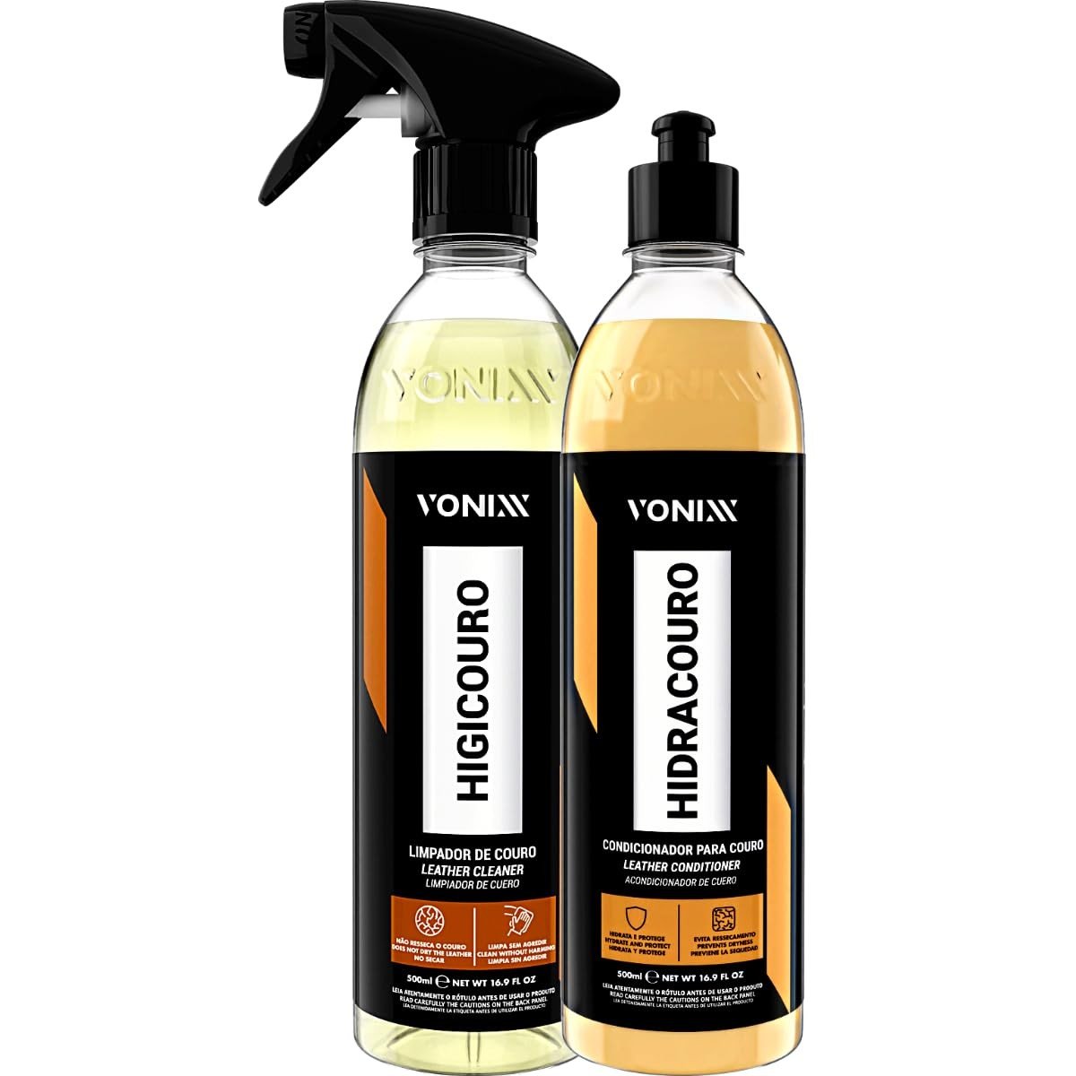 Kit Higicouro Vonixx: Limpeza e Hidratação Profissional para Couros
