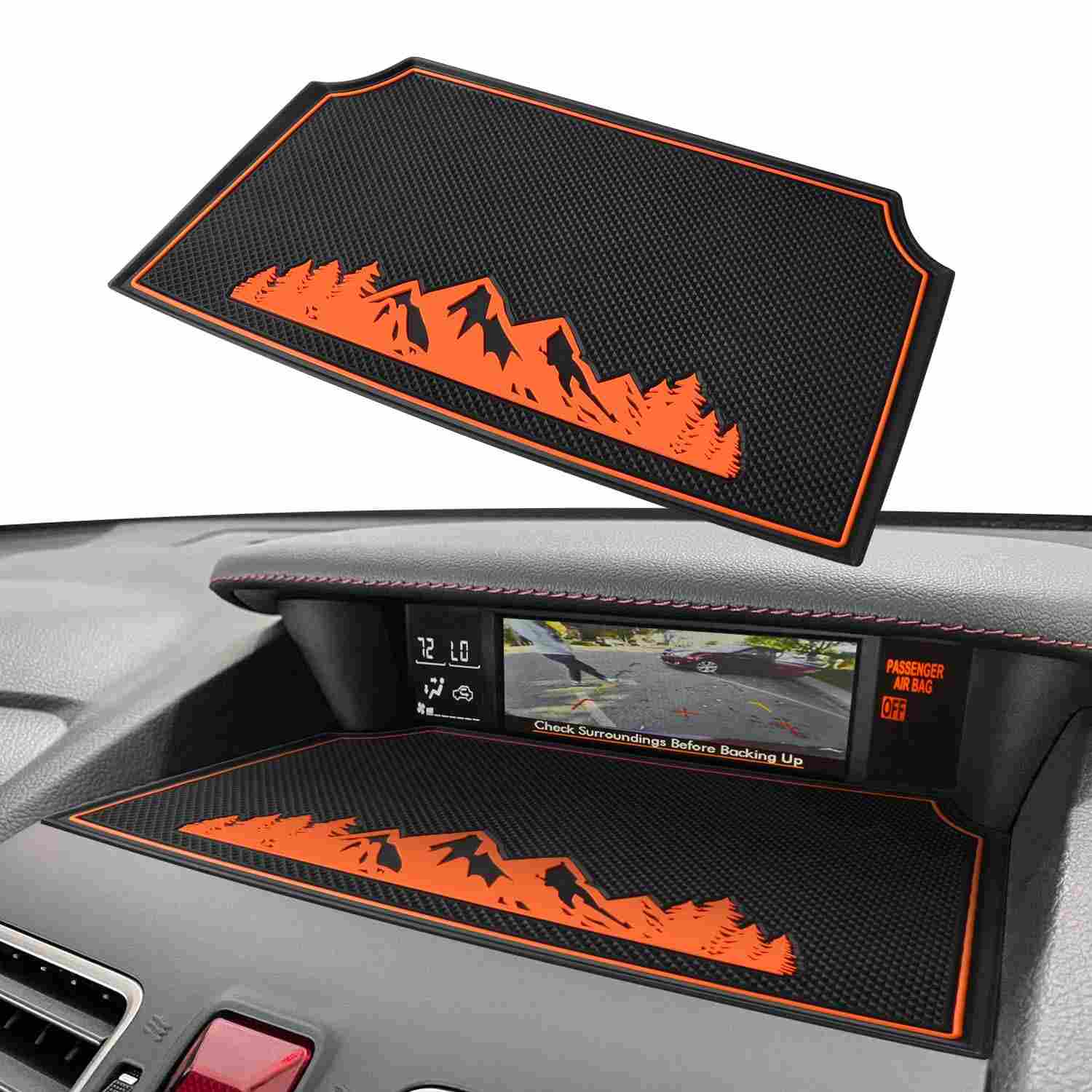 Tapete de Painel Laranja para Subaru Crosstrek, Forester e Impreza (2012-2018) - Proteção Antiderrapante e Estilo