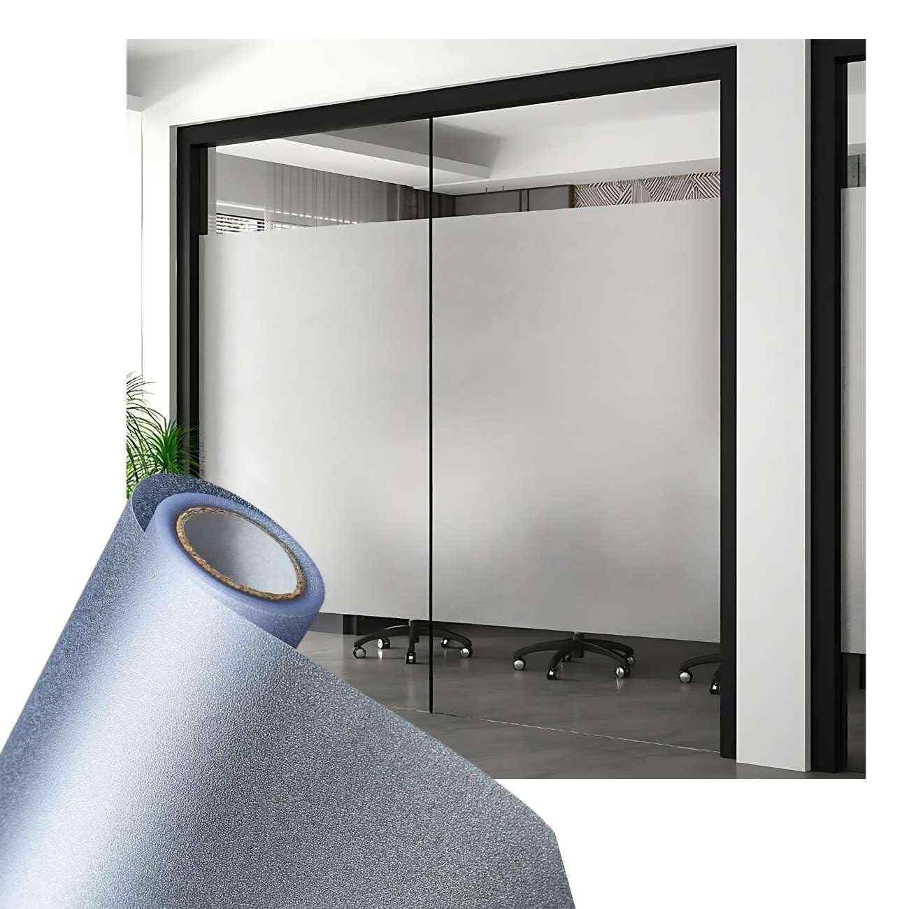 Adesivo Vinil Jateado para Vidro - Impermeável e Lavável 3m x 1m
