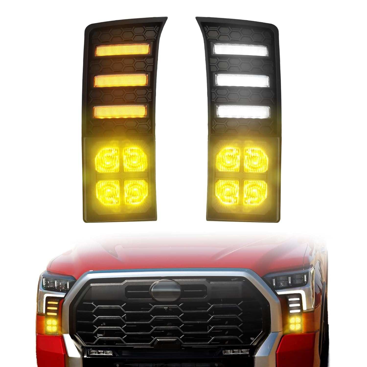 Faróis de Neblina LED Potentes DRL para Toyota Tundra 2022-2025: Segurança e Estilo com Seta Sequencial Âmbar