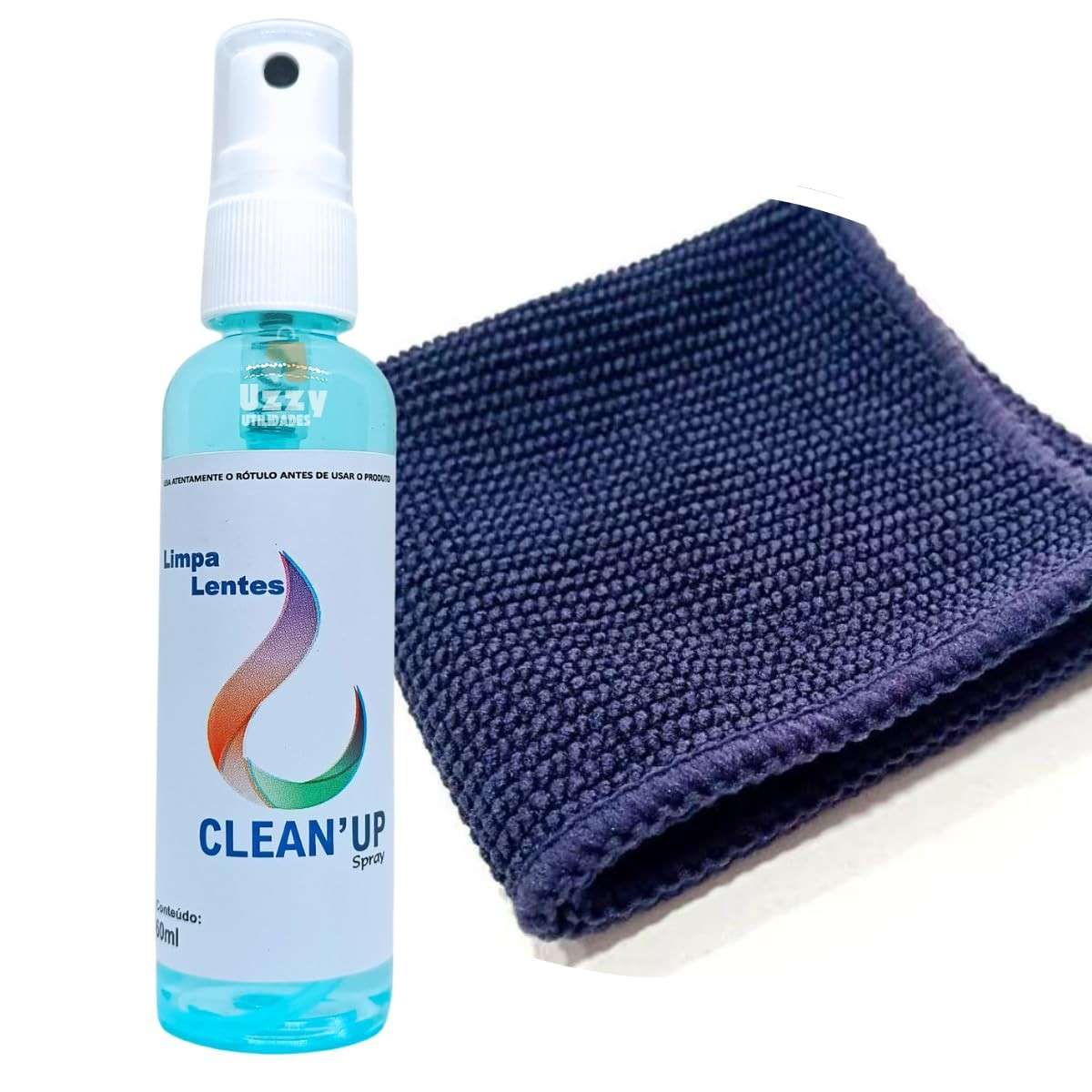 Limpa Telas e Lentes 120ml + Flanela Microfibra - Proteja suas telas e lentes com segurança