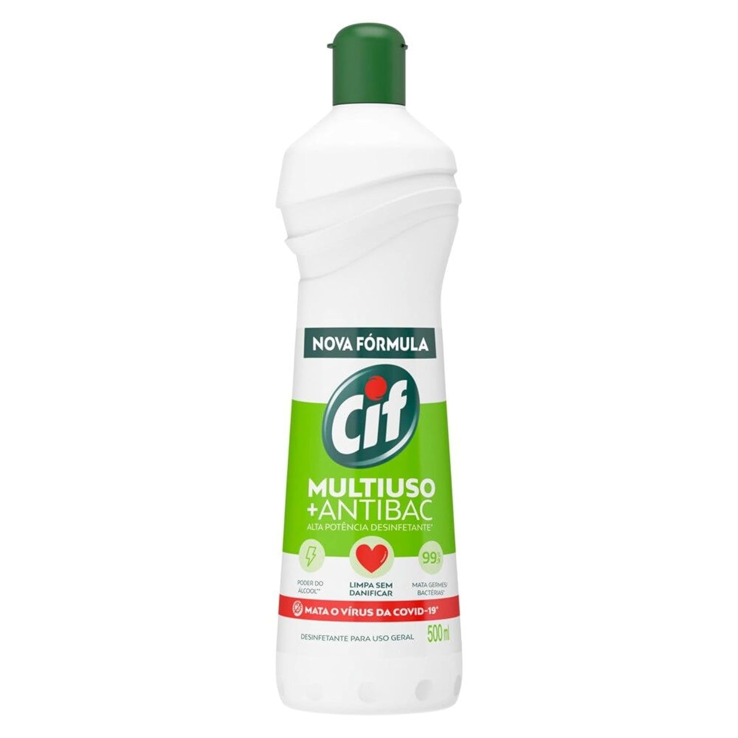 Limpador Cif Multiuso +Antibac Squeeze 500ml - Limpeza Profunda com Desinfecção Total