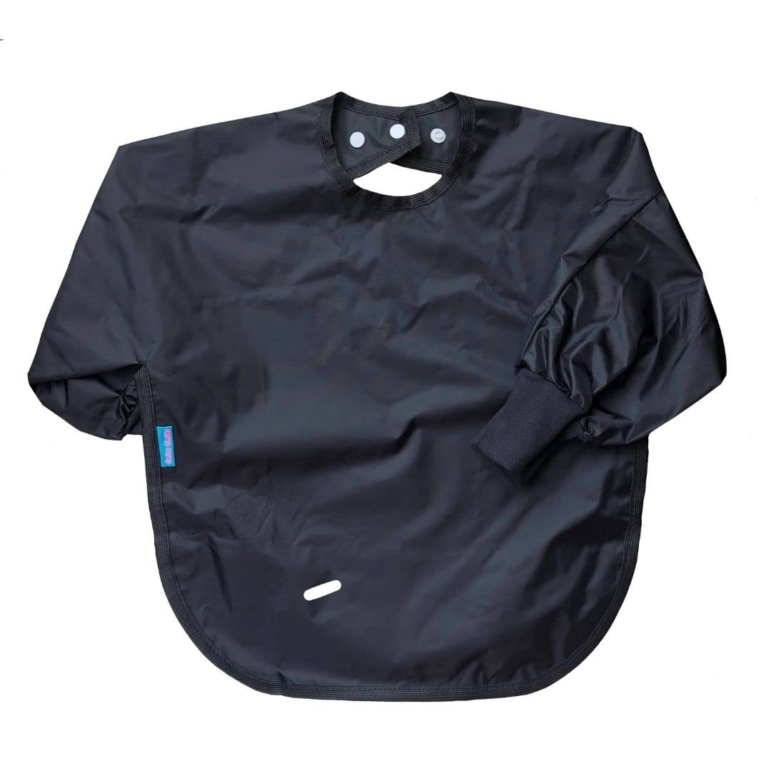 Babador Manga Longa Liso (Preto) - BLW Impermeável