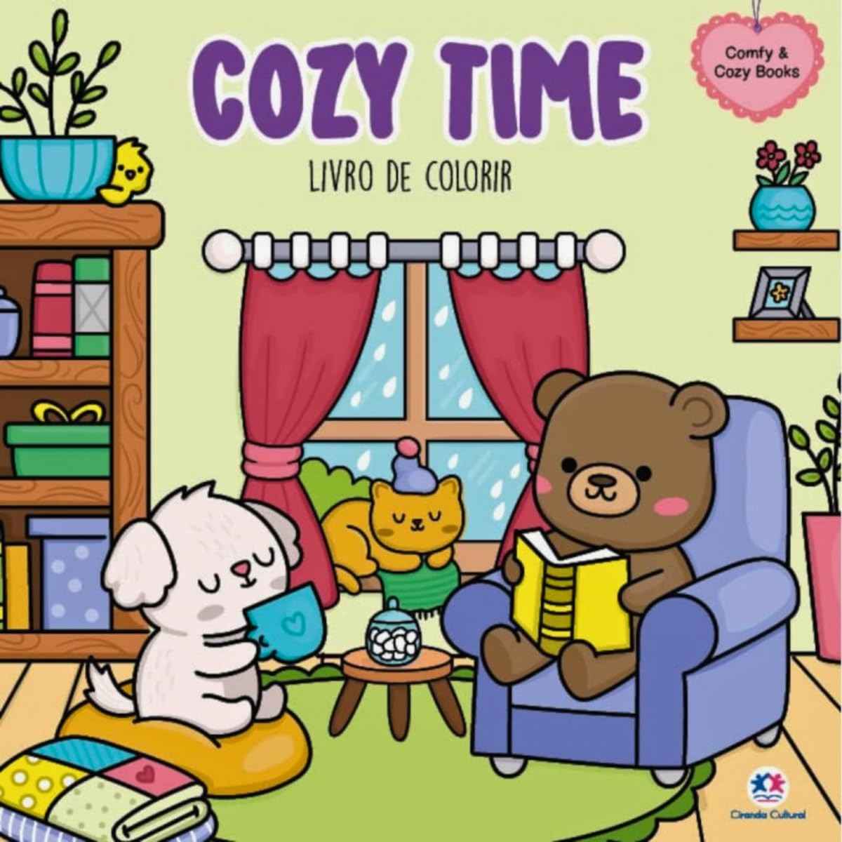 Cozy Time: Livro de Colorir para Relaxar e Desestressar