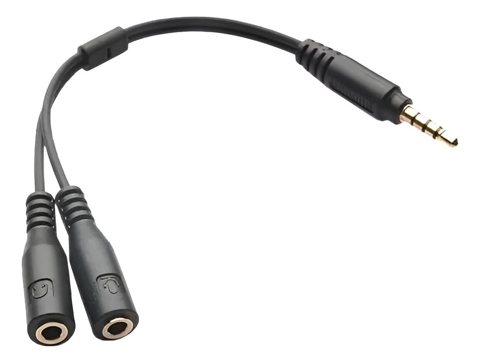 Adaptador P3 Macho para 2 Saídas P2: Fone e Microfone em Um Só!