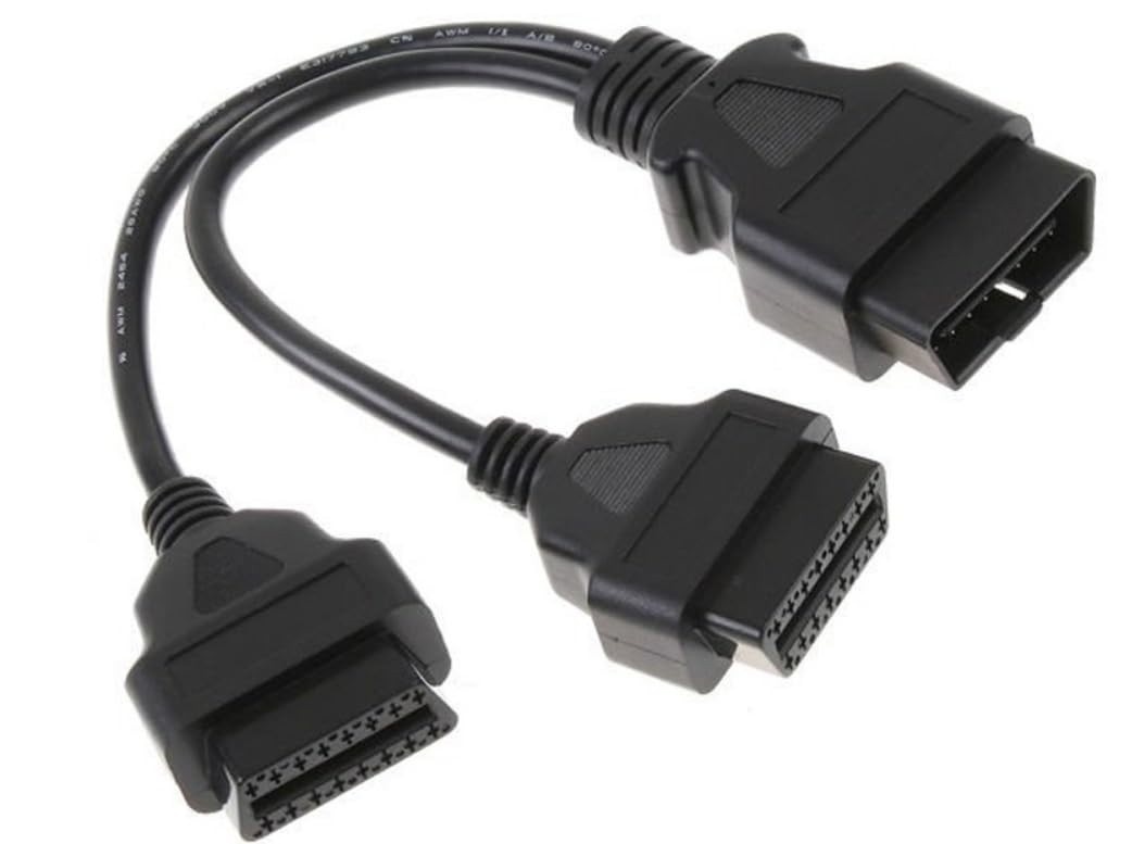 Cabo Extensor OBD2 em Y 16 Pinos: Conecte Mais Dispositivos com Facilidade!