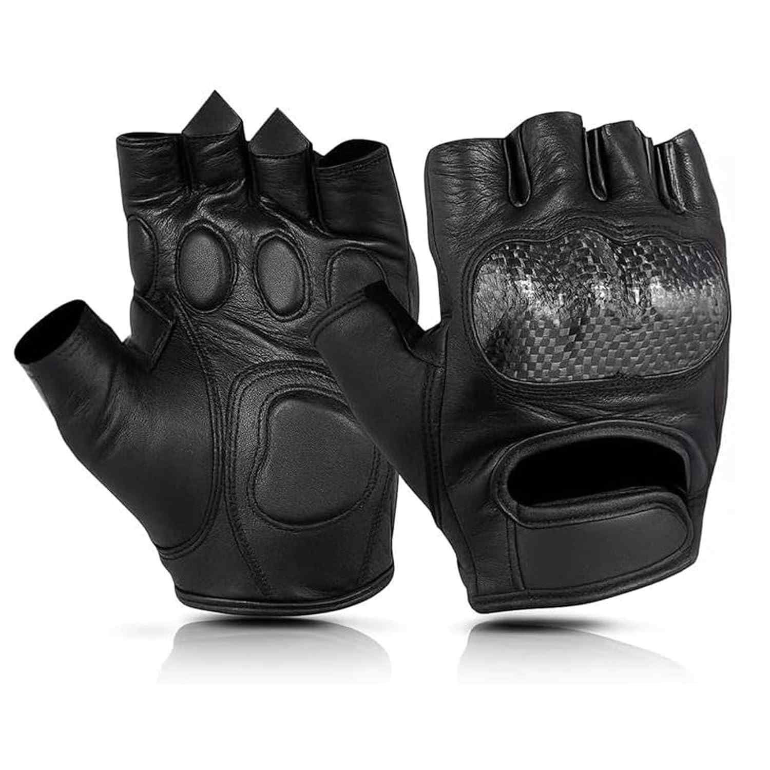Luvas de Motocicleta Masculinas Daniel Smart: Couro Premium, Gel e Proteção para Aventura