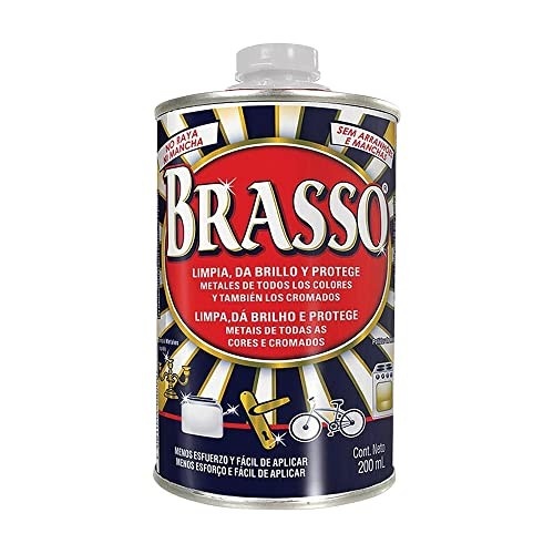 Polidor de Metais Brasso 200ml - Brilho Profissional para Prata, Latão e Cobre