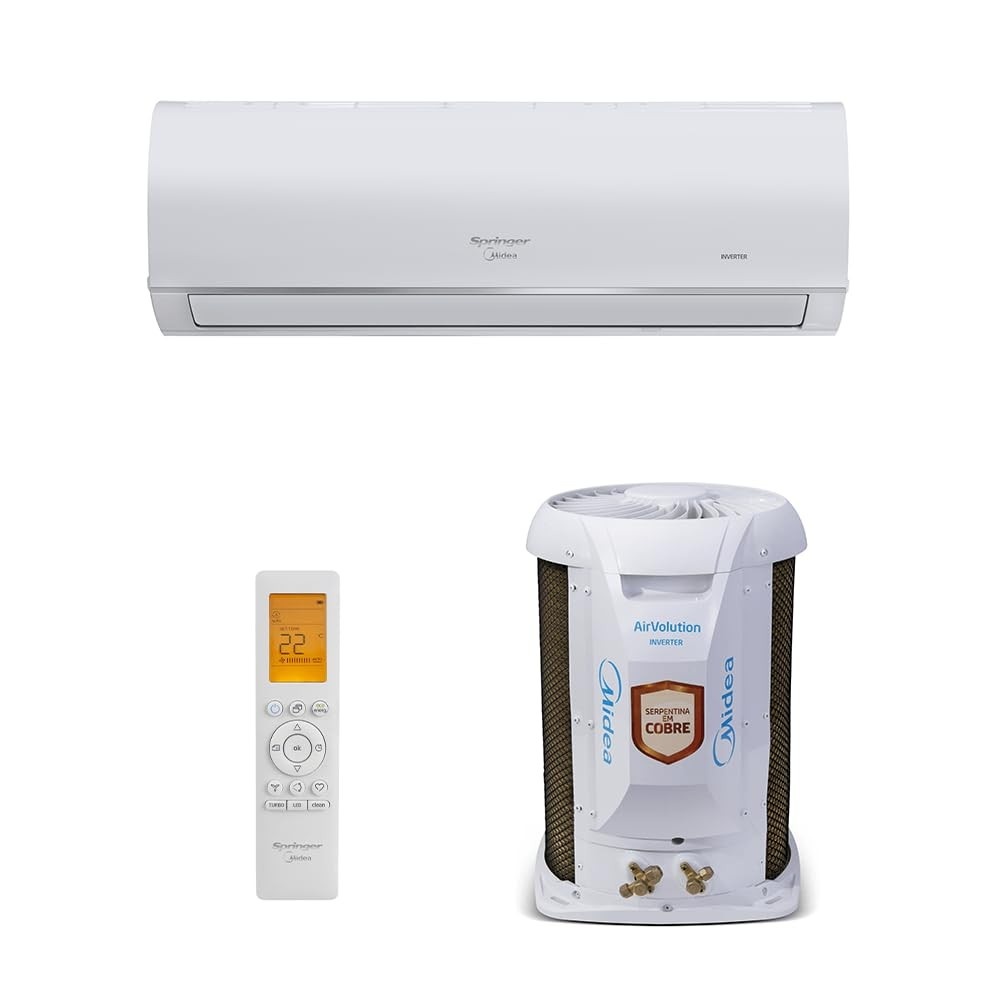 Ar Condicionado Split Inverter 12000 BTUs Springer Midea Airvolution Connect Frio R-32 220V