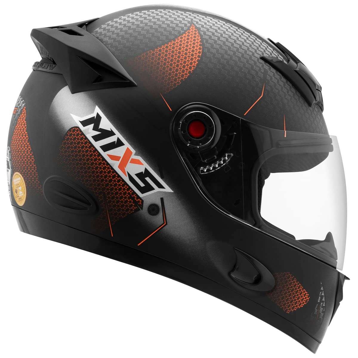 Capacete Mixs MX5 Blaze Fosco Laranja - Segurança e Estilo para Sua Pilotagem