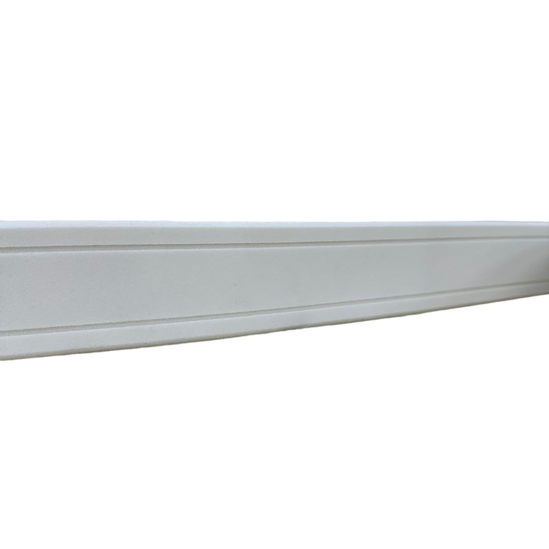 Moldura Rodameio Eva Autocolante Flexível Orion 5cm x 5mm 5 Metros Branco