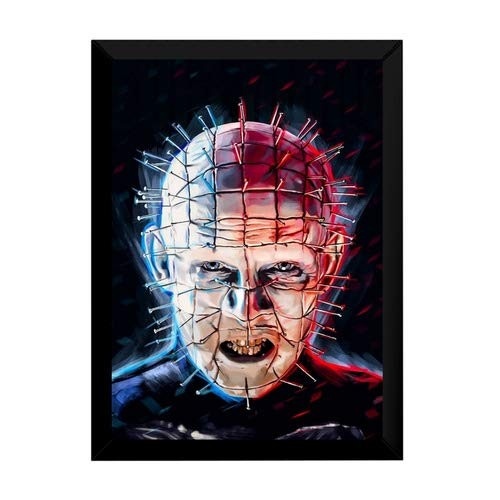 Quadro Terror Hellraiser Renascido Inferno - Poster Moldurado para Fãs de Horror