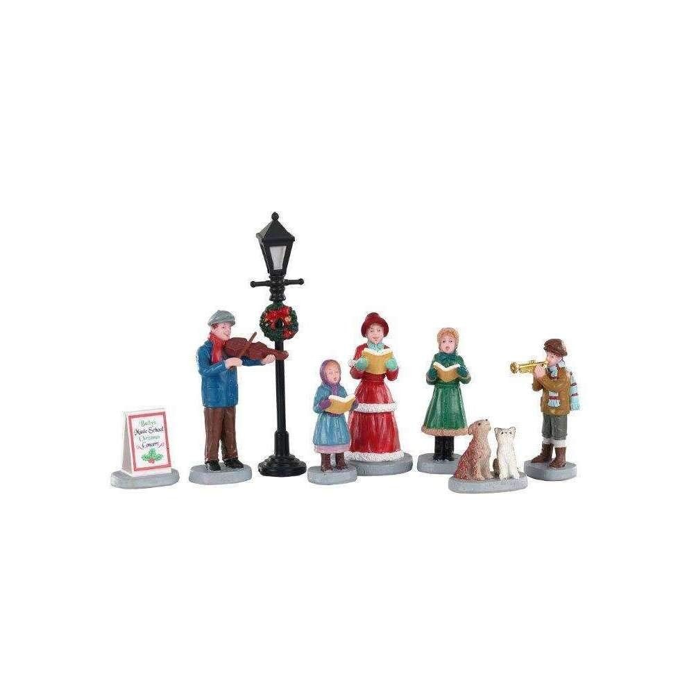 Lemax Baily's Music School Carolers - Conjunto de 8 Figurinhas Musicais para Decoração de Aldeia Natalina