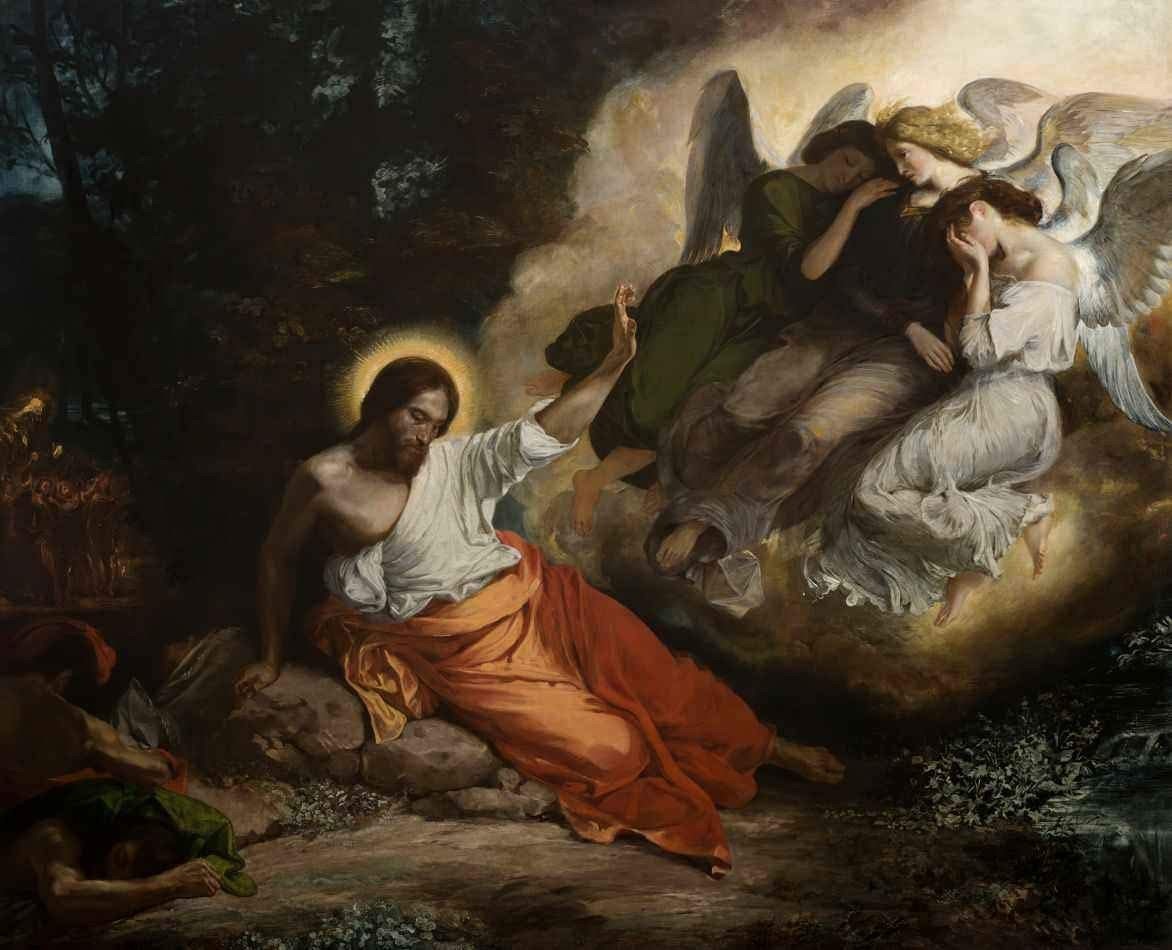 Cristo no Jardim das Oliveiras (1824) - Eugène Delacroix | Tela Canvas 30x37cm | Arte de Museu para Decoração
