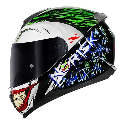Capacete Norisk Razor Joker Preto e Verde - Segurança e Estilo para Sua Aventura