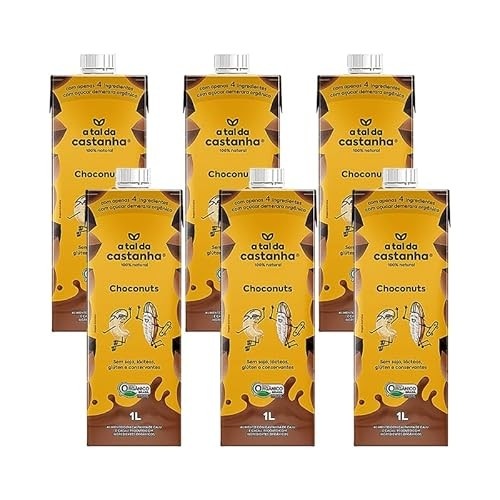 Kit 6X: Leite Vegetal Choconuts Orgânico A Tal da Castanha 1L