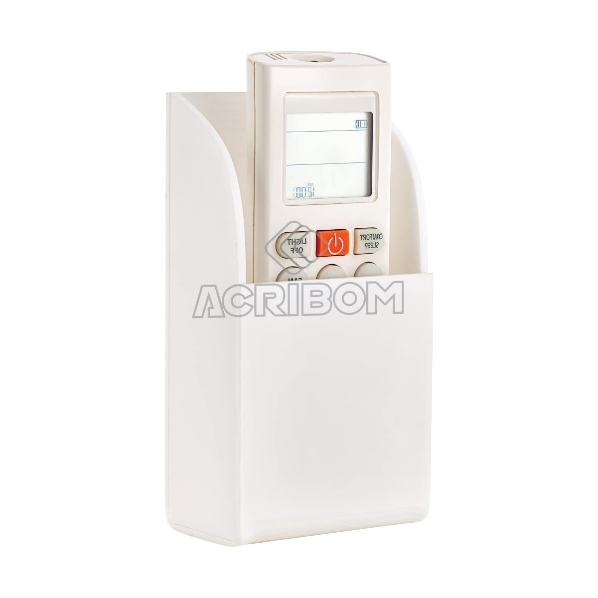 Suporte de Parede em Acrílico Branco para Controle Remoto - Organize Sua Sala com Estilo