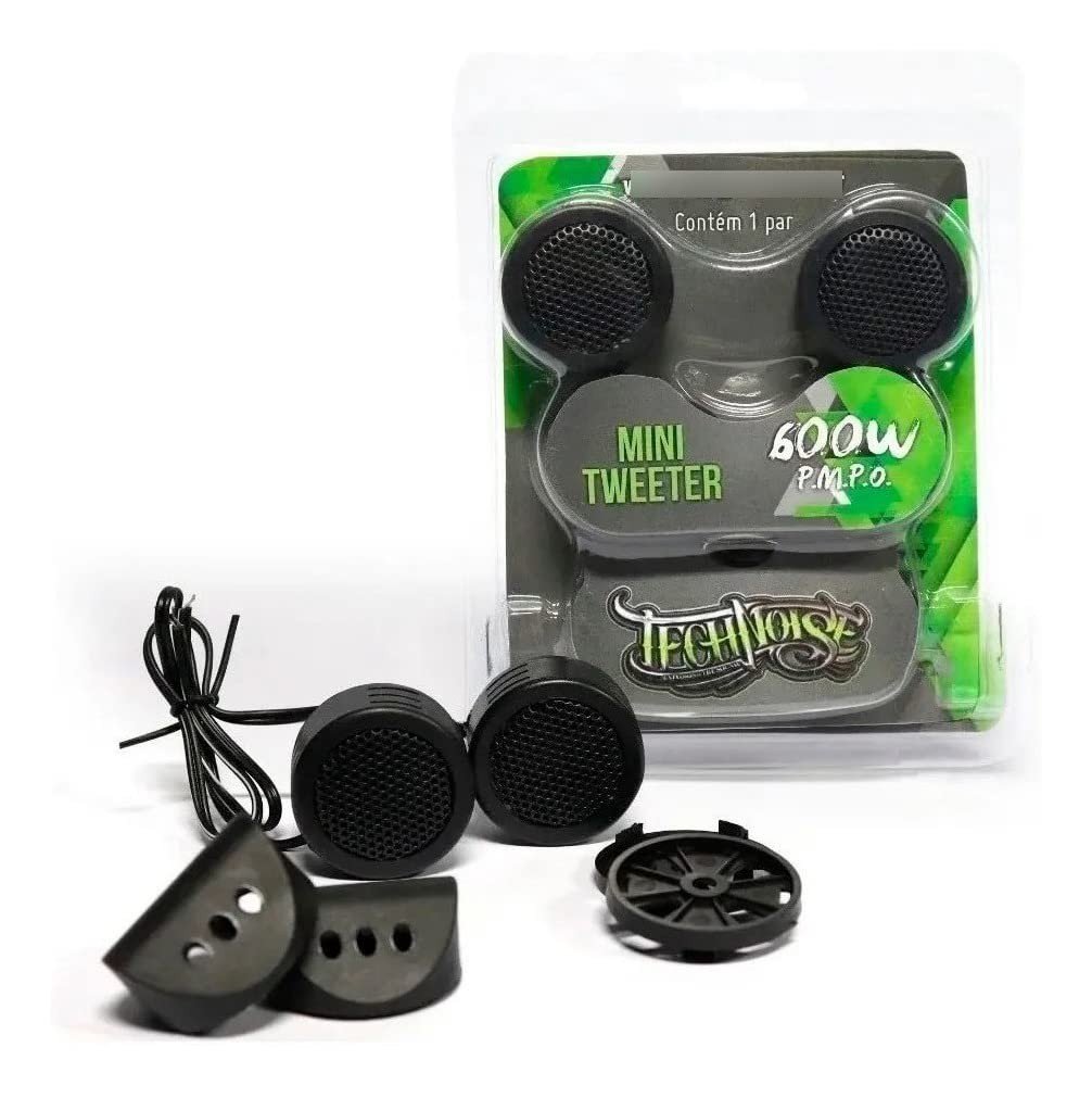 Eleve o Som do Seu Carro: Kit Mini Tweeter Universal Technoise 80W para Porta e Painel