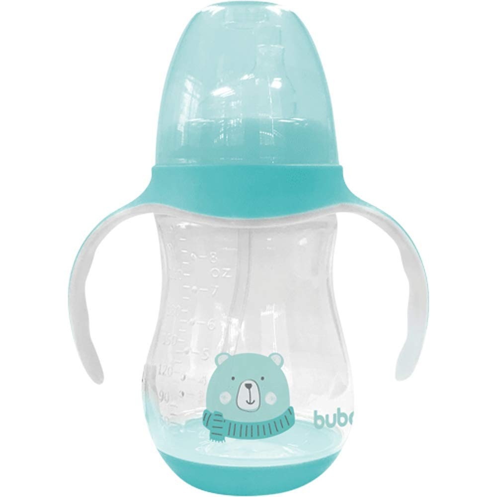 Copo C Alça Ursinho Buba Azul 250ml - Seguro e Ergonômico para Bebês